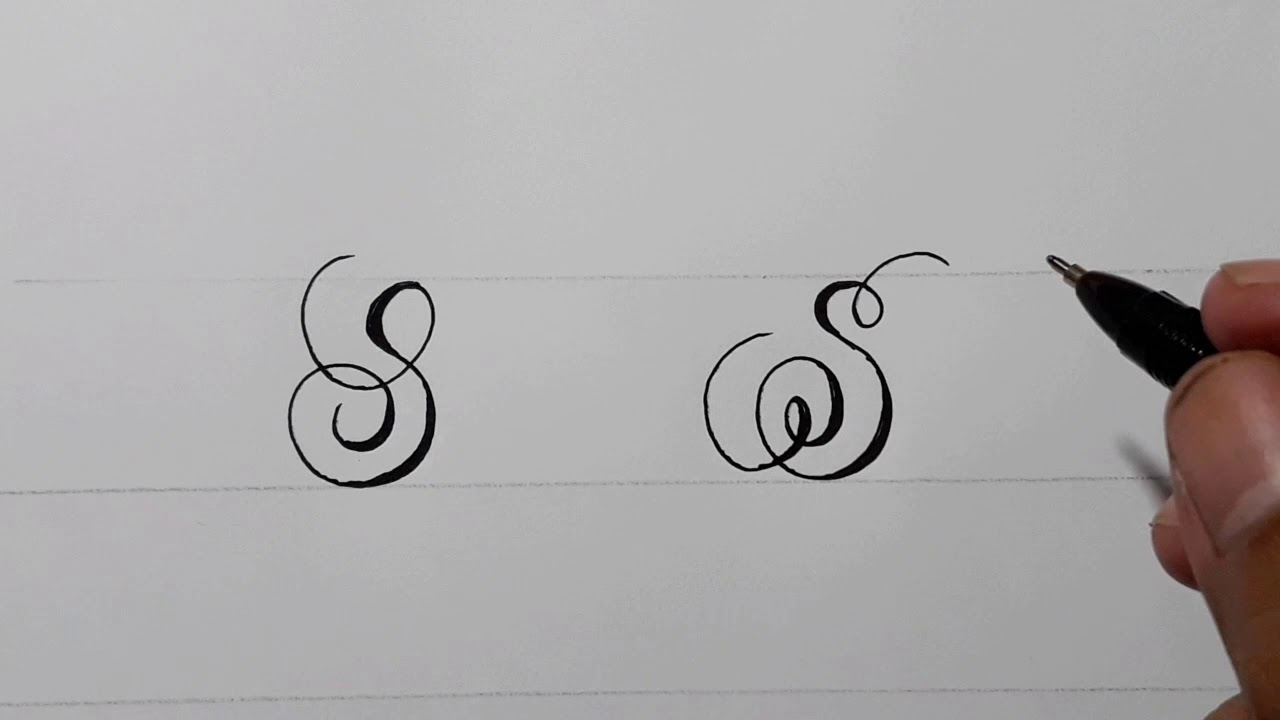 capital s in cursive
