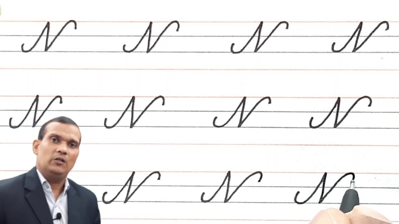 Capital Letter N In Cursive How To Write Letter N YouTube