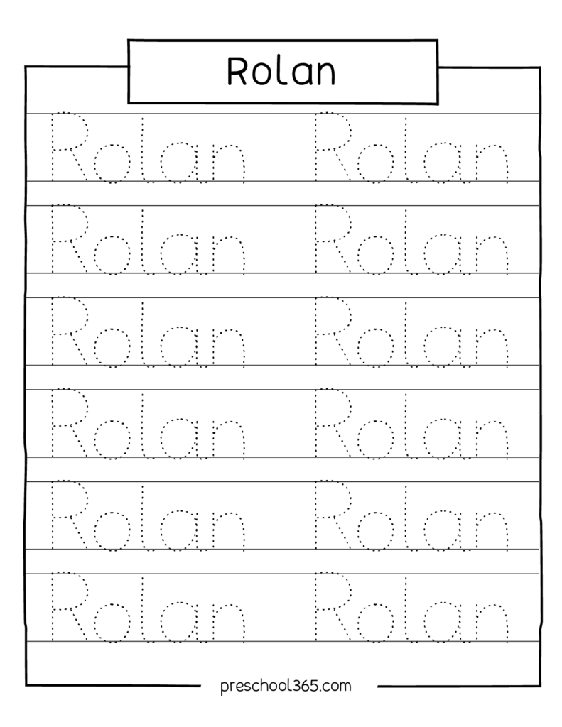 tracing name worksheets