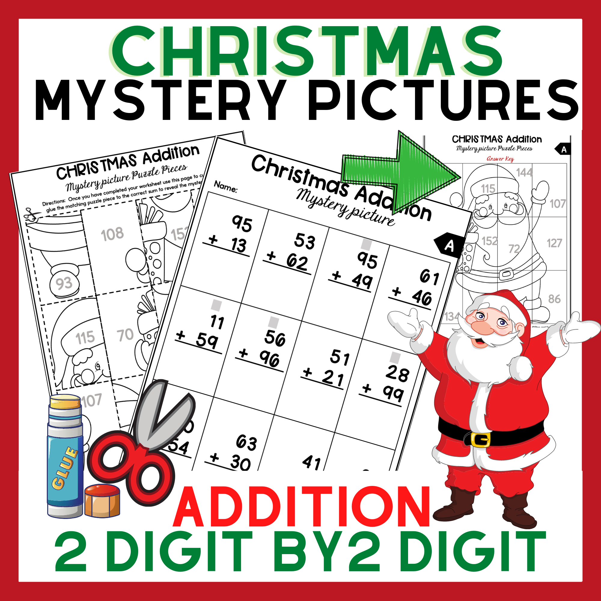 christmas addition worksheets