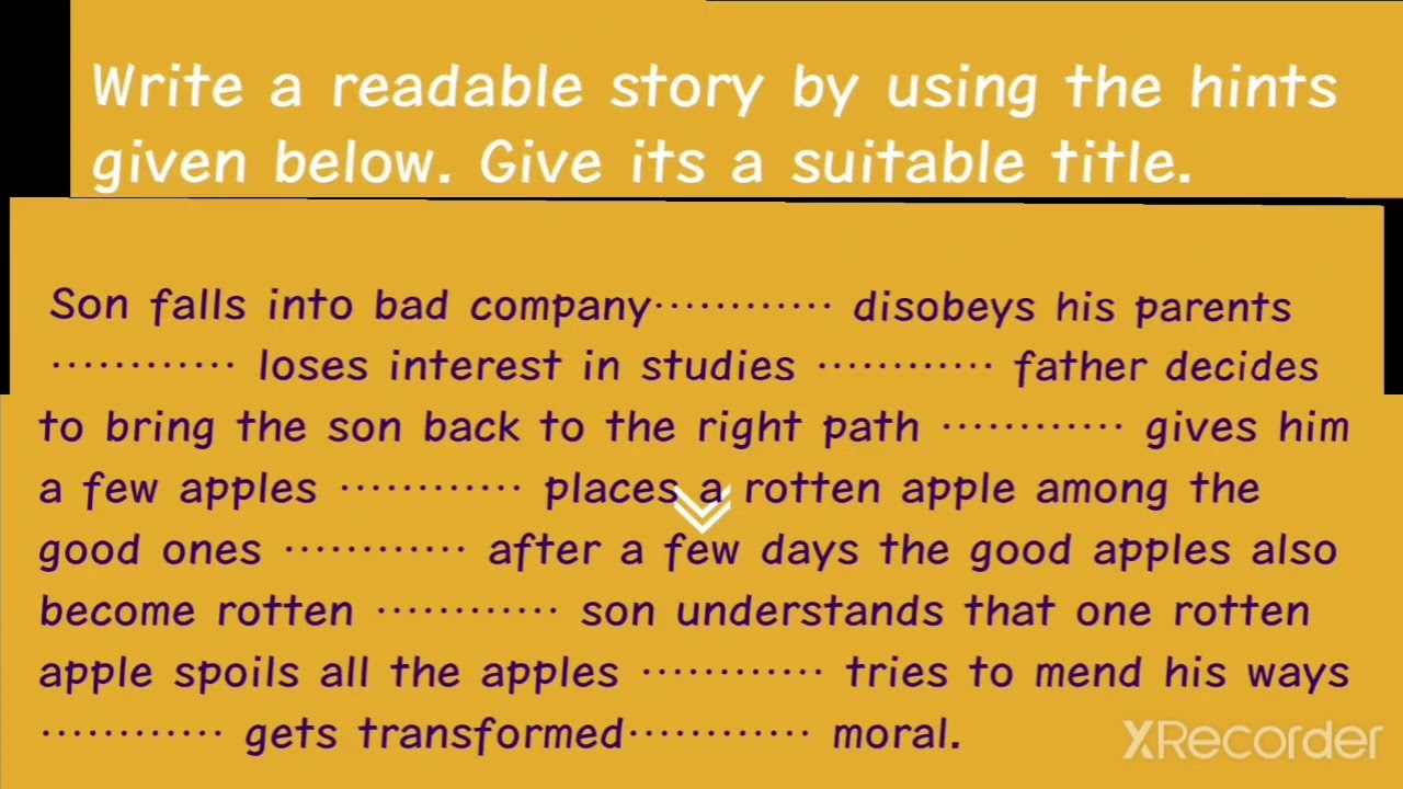 Class 5 6 7 English Story Writing YouTube