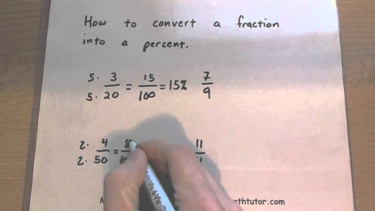 how do you turn a fraction into a percent