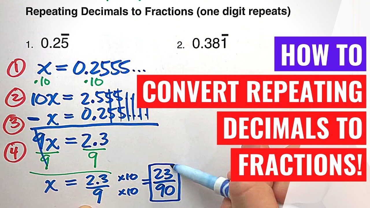 how to write decimals as fractions