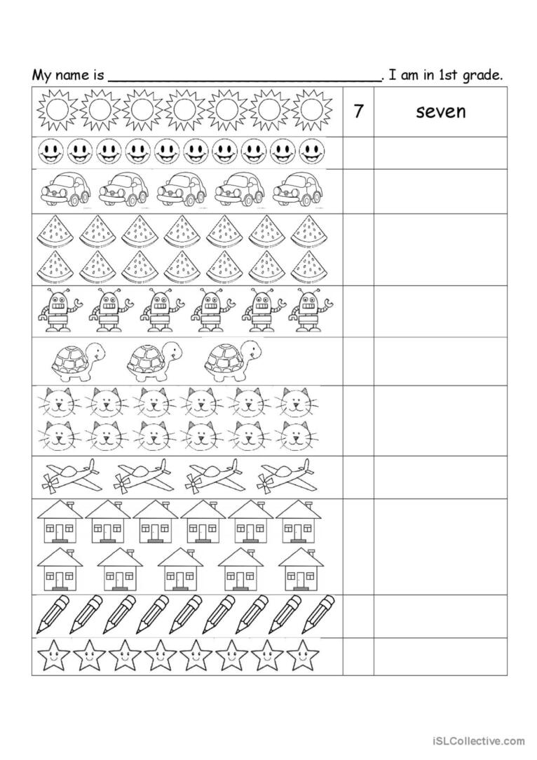 count and write worksheets