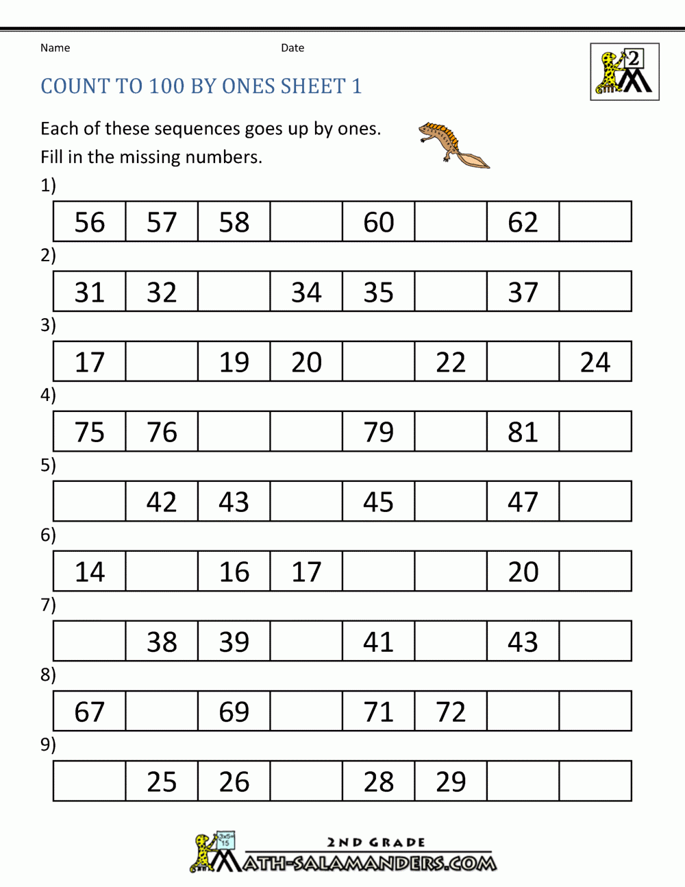 counting on worksheets grade 1