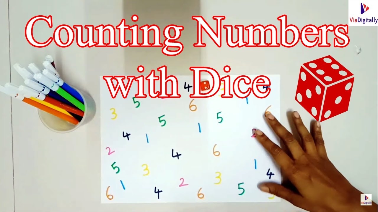 Counting Numbers With Dice Counting Game With Dice And Number Sheet Dice Games For Preschoolers YouTube
