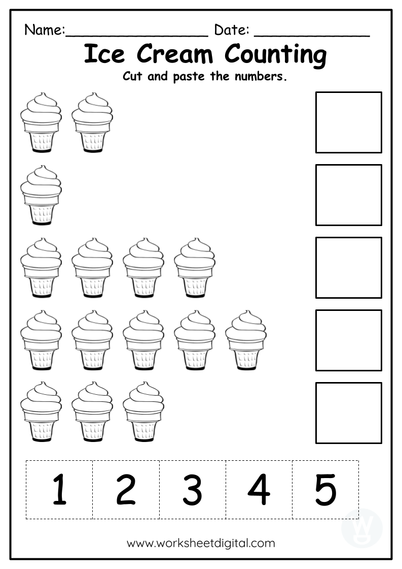 Counting To 5 Worksheet Digital Worksheets Library