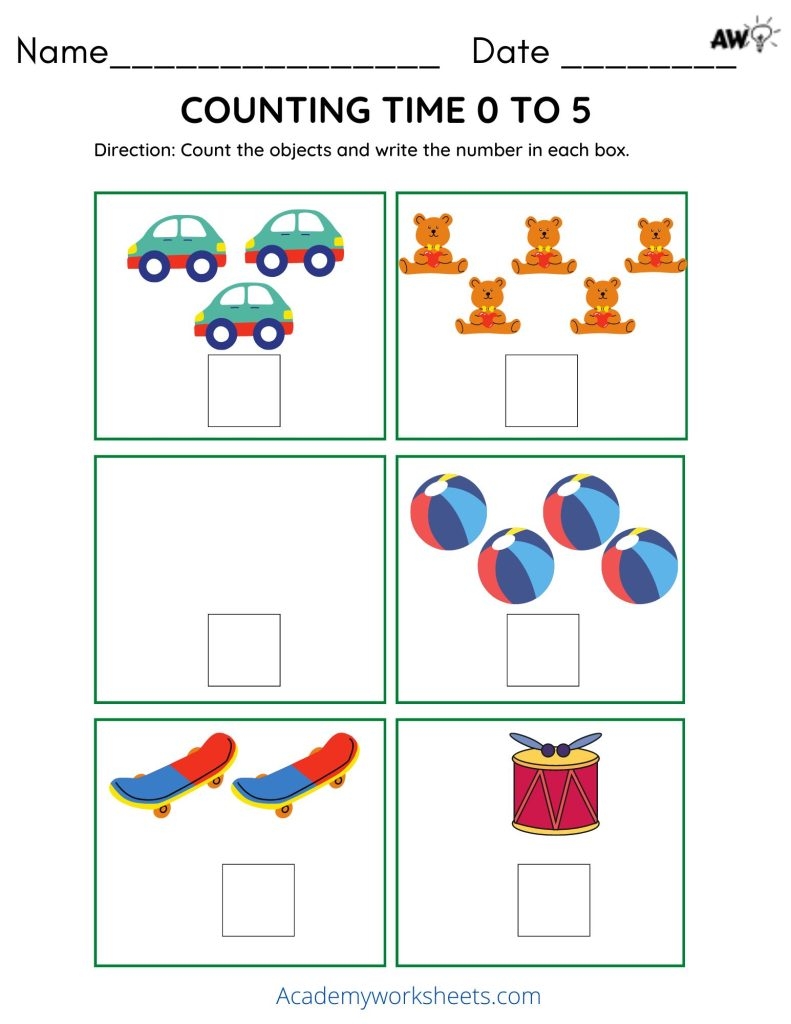 Counting Worksheets 1 To 5 1 5 Academy Worksheets