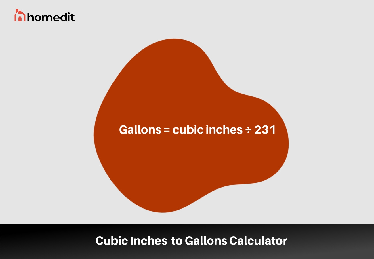 Cubic Inches To Gallons Calculator