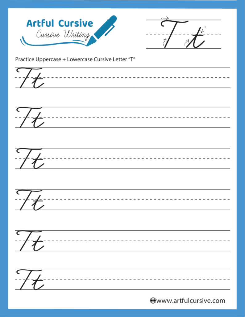 cursive of capital t