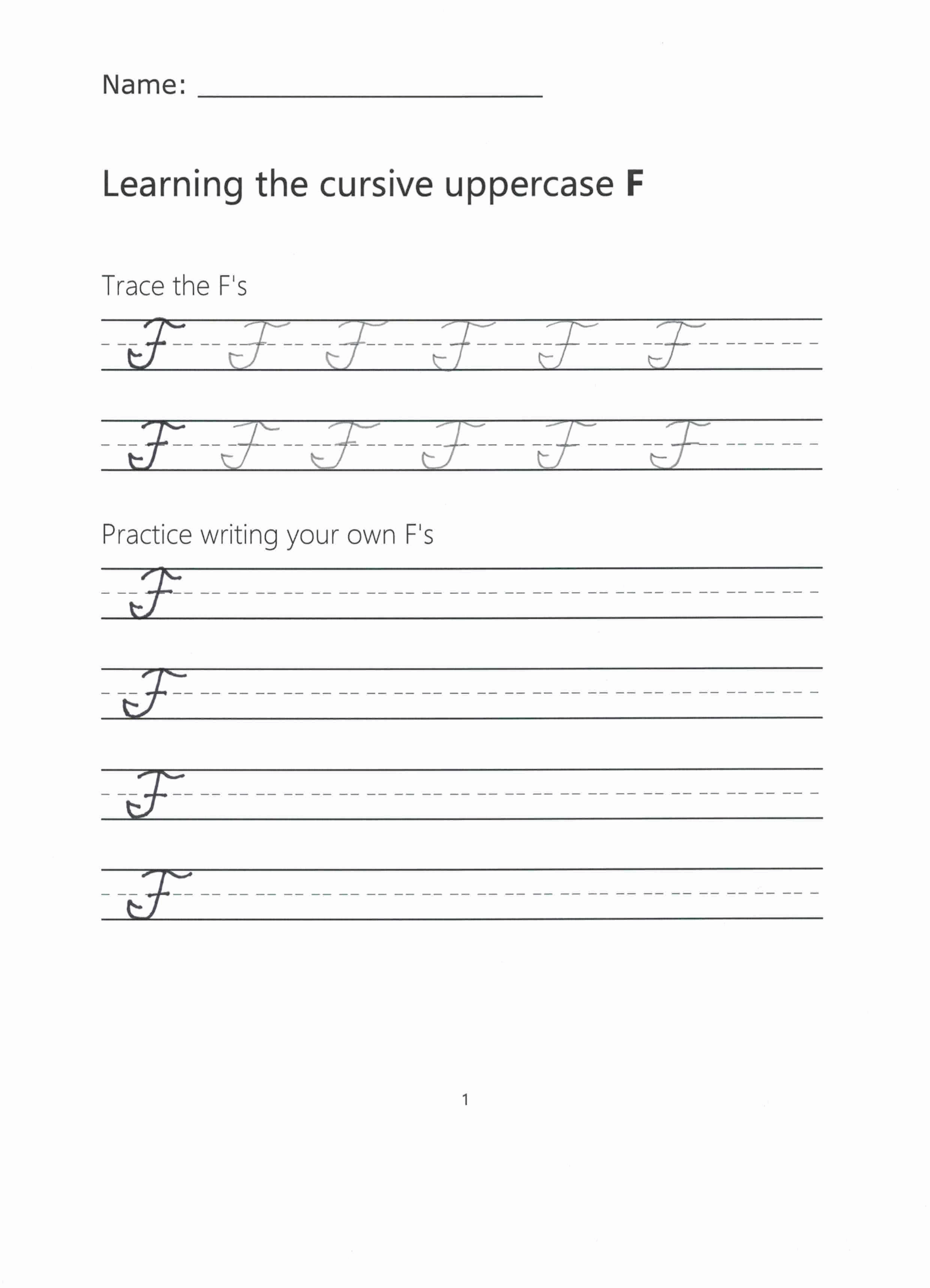 Cursive F How To Write A Capital F In Cursive