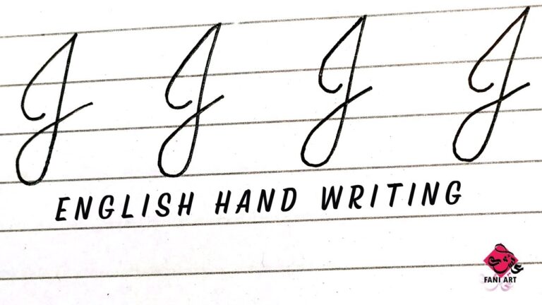 Cursive Writing English Capital Letter J In Four Lines Hand Writing For Beginners YouTube