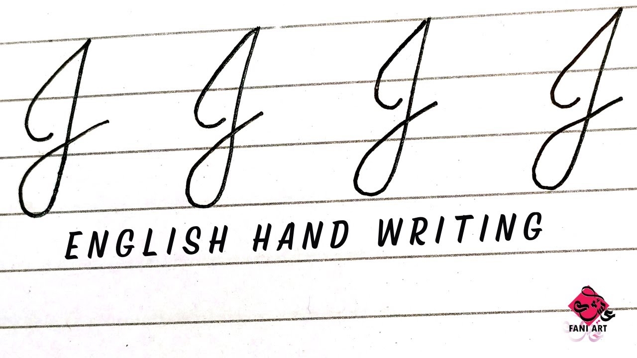 Cursive Writing English Capital Letter J In Four Lines Hand Writing For Beginners YouTube