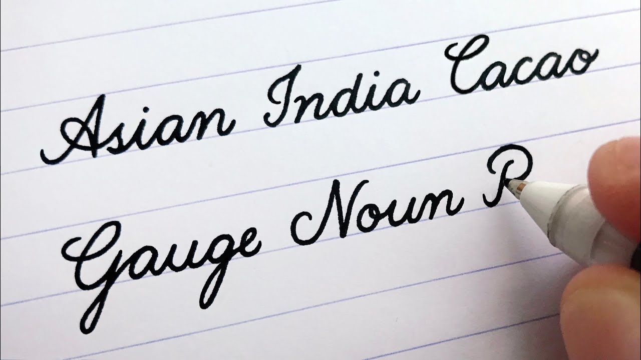 how to write cursive