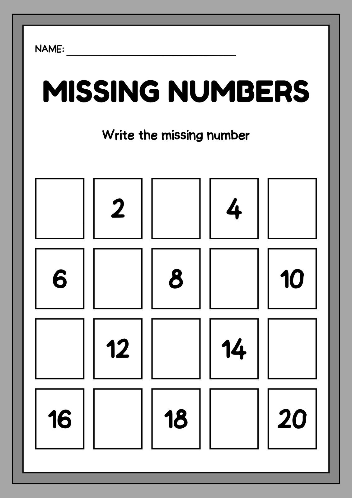 worksheet for kindergarten