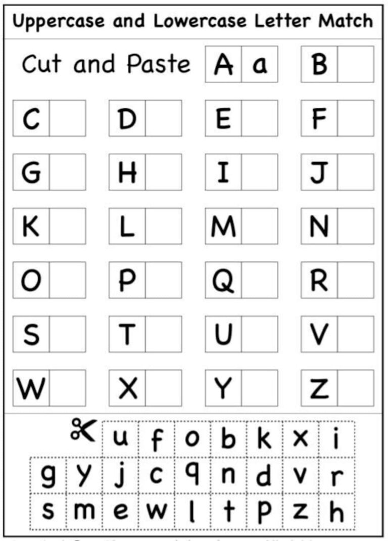 Cut And Paste Alphabet Worksheets Preschool Learning Education Printables Teacher Bundle Best Educational Gift Etsy Israel
