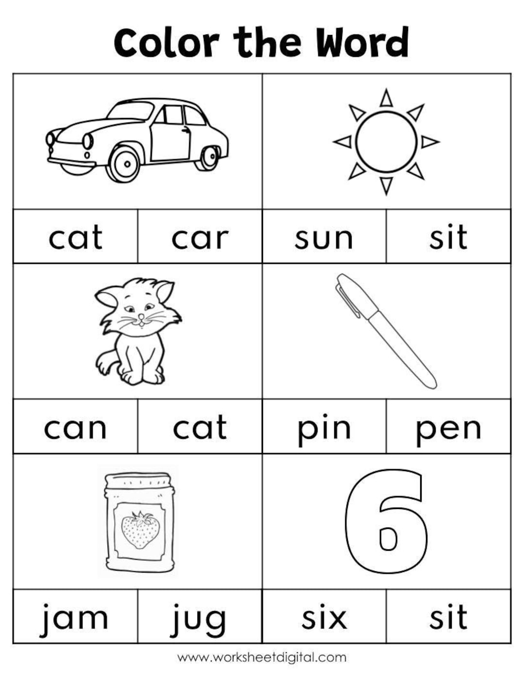 cvc words worksheets
