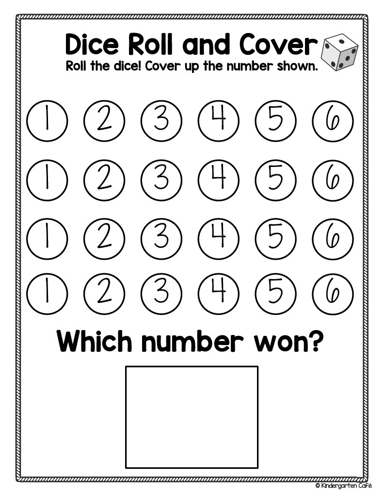 Dice Roll And Cover Printables By Teach Simple