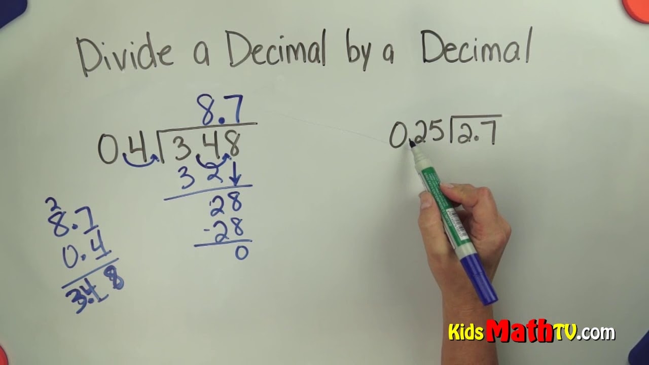 Dividing Decimals By Decimal Values Math Video Tutorial YouTube