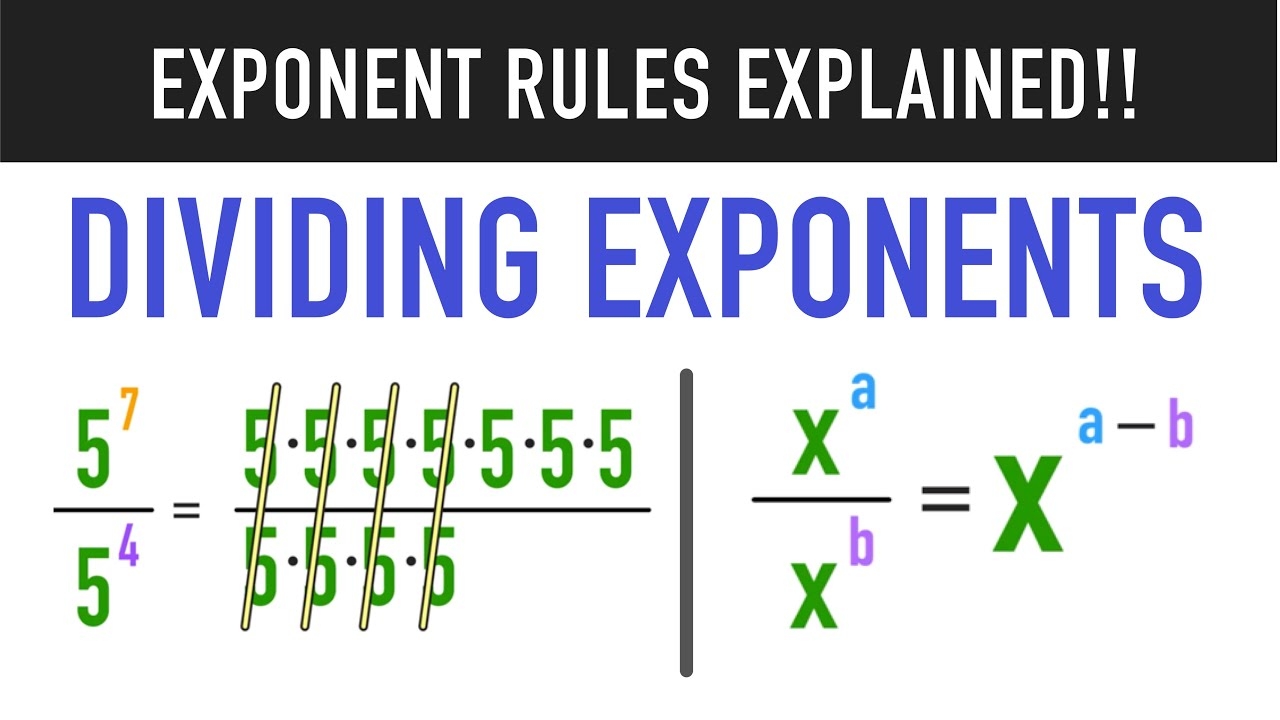 Dividing Exponents Explained In 3 Minutes YouTube