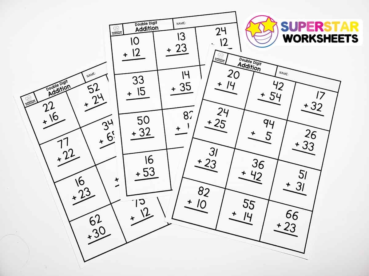 addition worksheet without carry