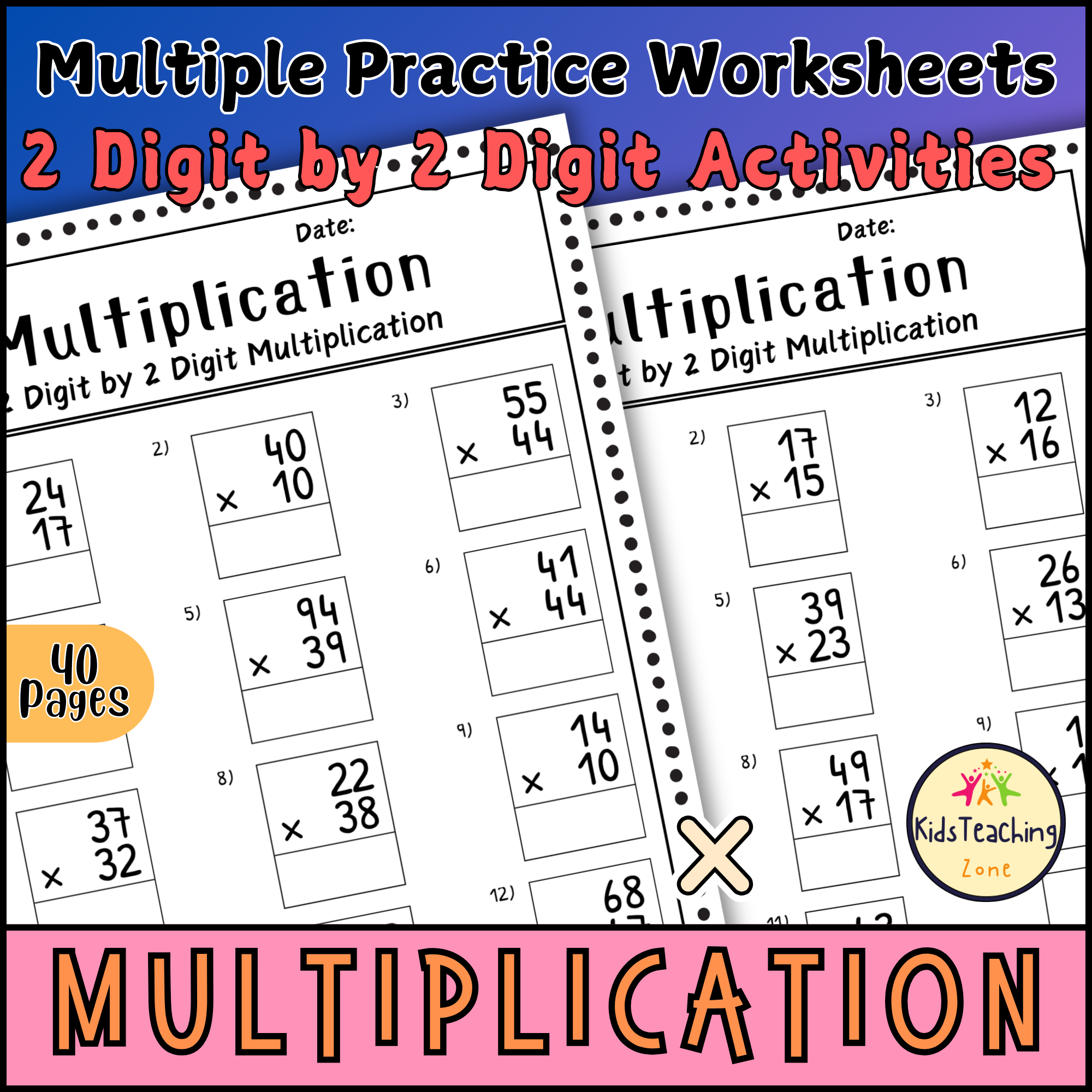 double digit multiplication worksheets