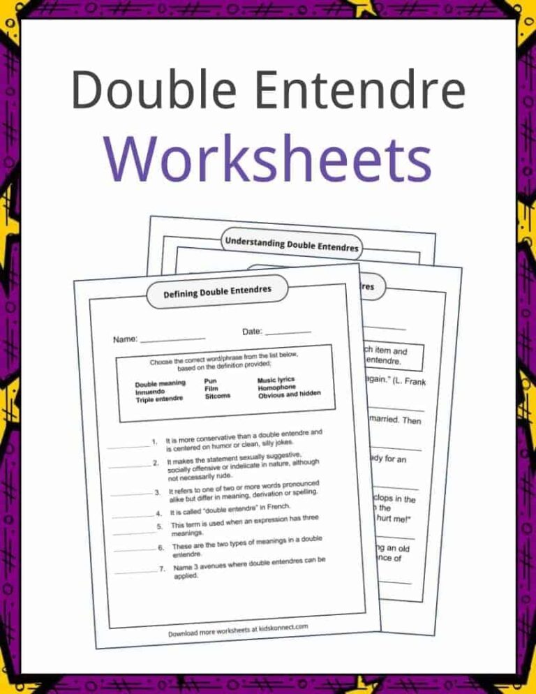 Double Entendre Examples Definition And Worksheets KidsKonnect