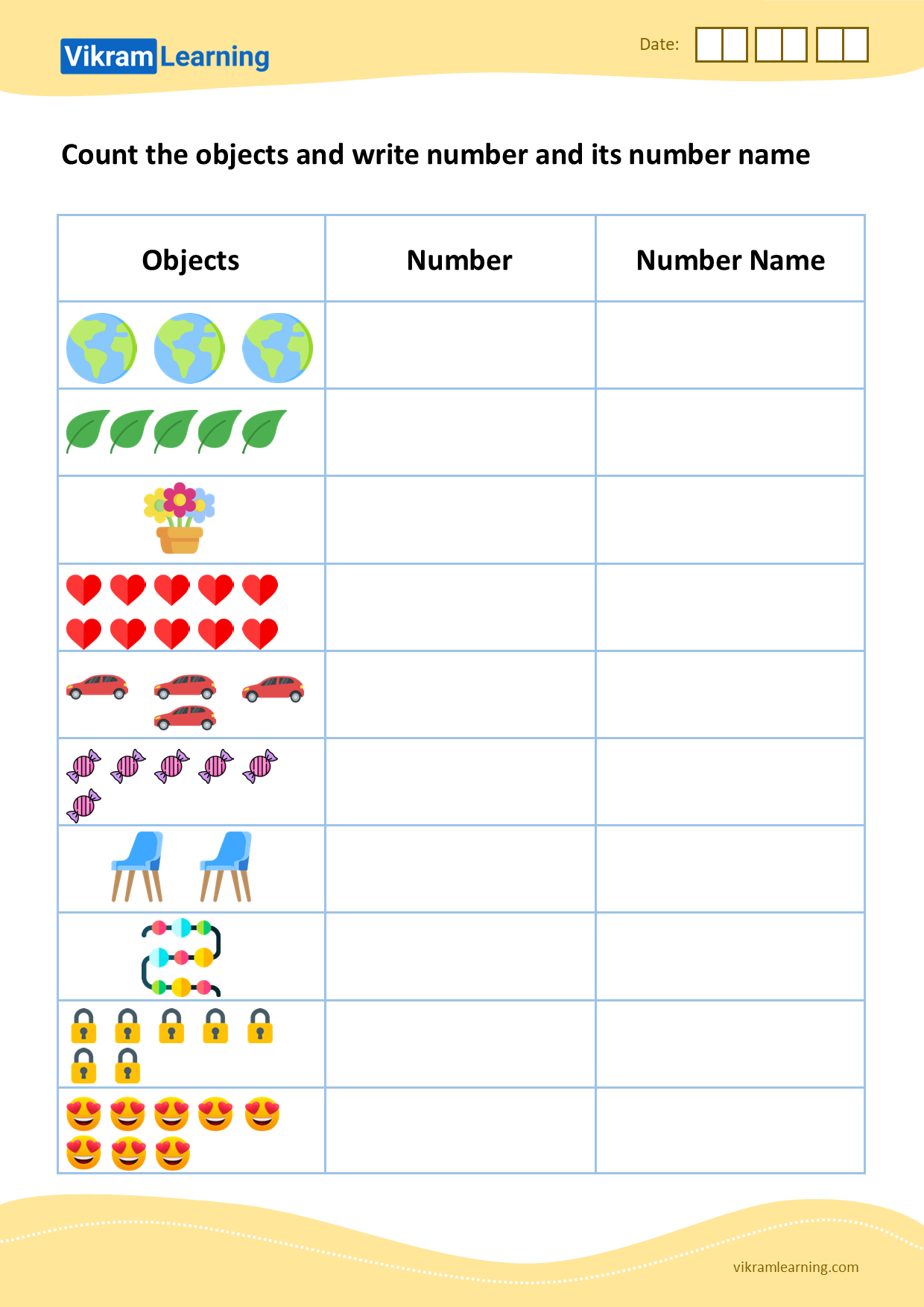 Download Number Names From 1 To 10 Pattern 5 Worksheets Vikramlearning