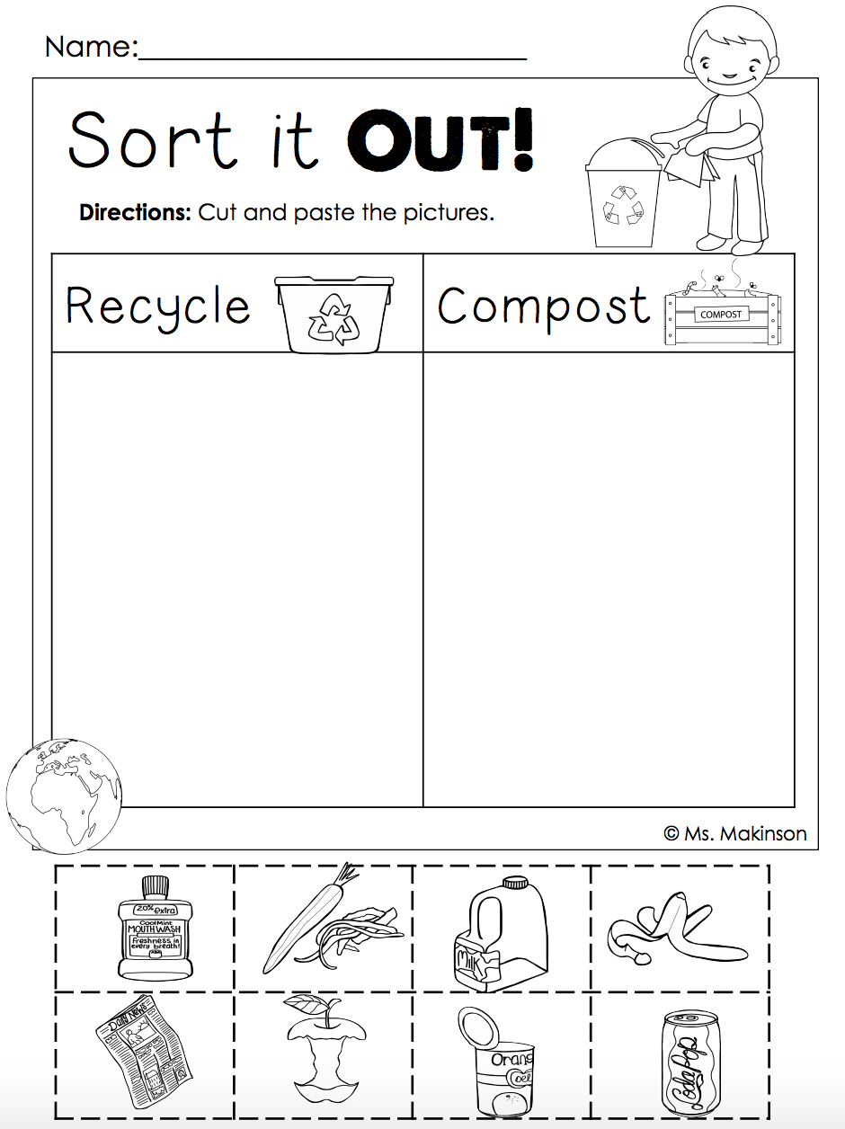 Earth Day FREE Earth Day Worksheets Life Skills Special Worksheets Library