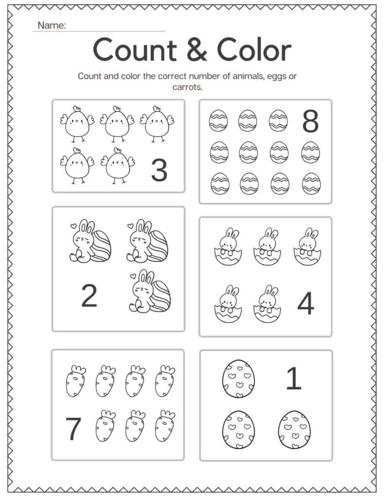 Easter Math Worksheets Fun And Free 