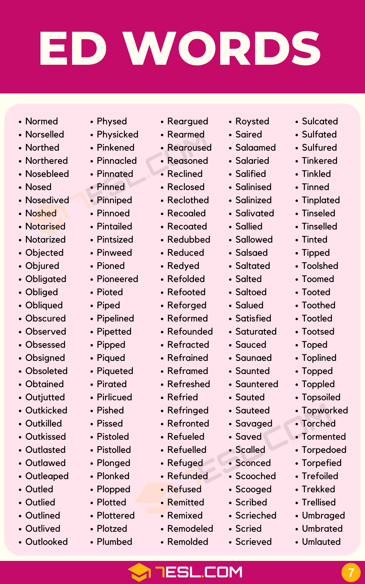 ED Words 2400 Words In English 7ESL
