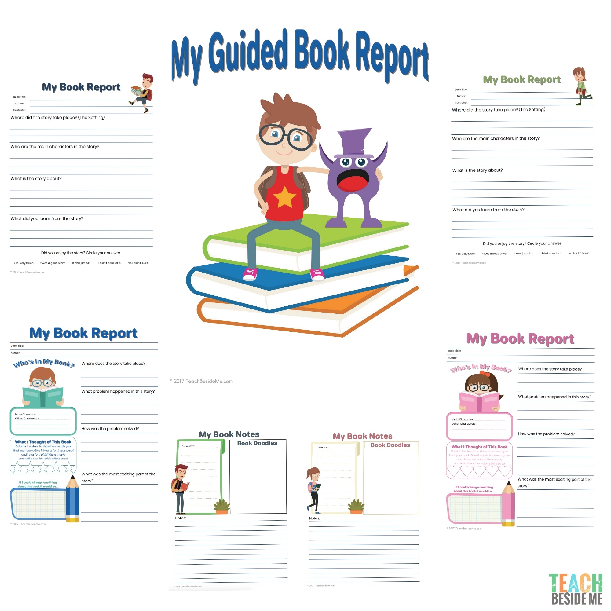 Elementary Guided Book Report Teach Beside Me