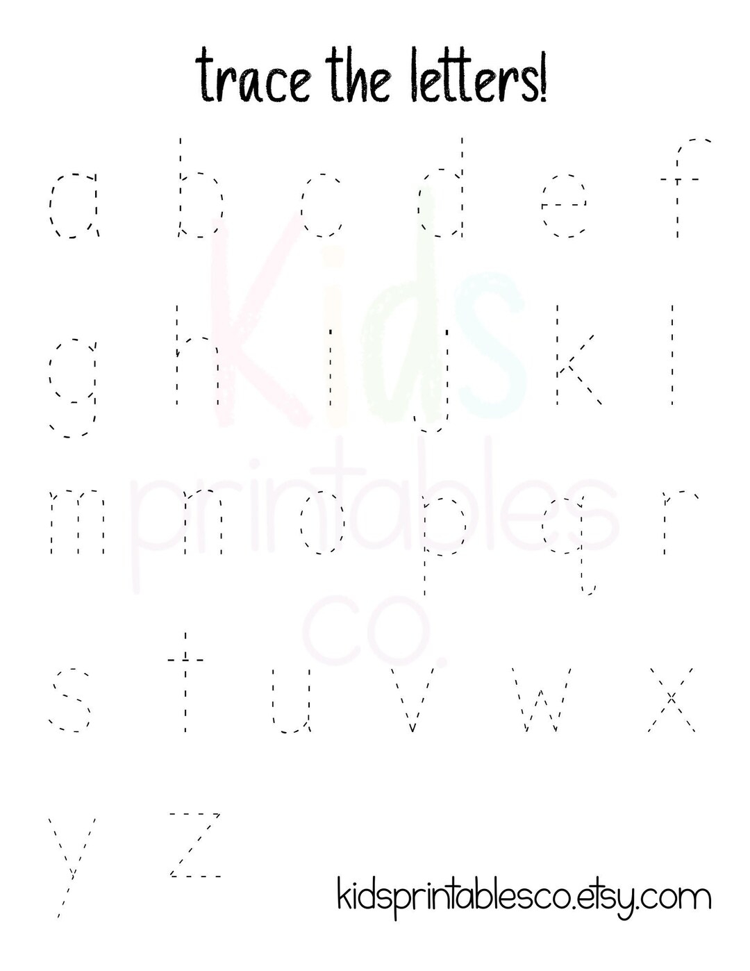 ENGLISH Alphabet Tracing Letter Writing Practice Etsy