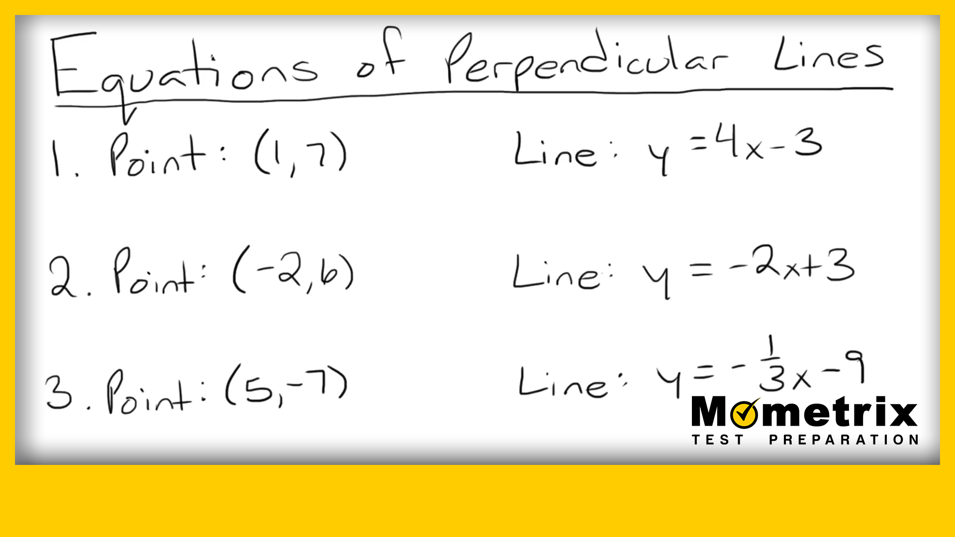 how to find perpendicular line