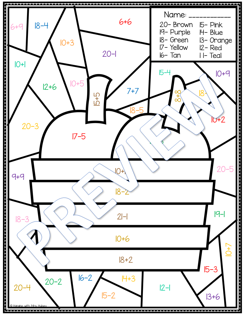 color by number adding