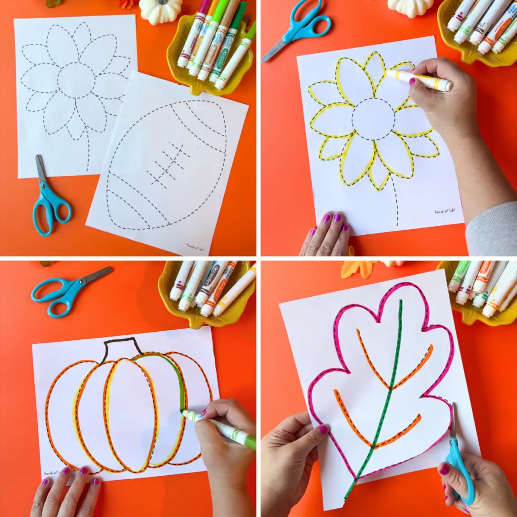 Fall Cutting And Tracing Pages 8 Free Designs Friends Art Lab