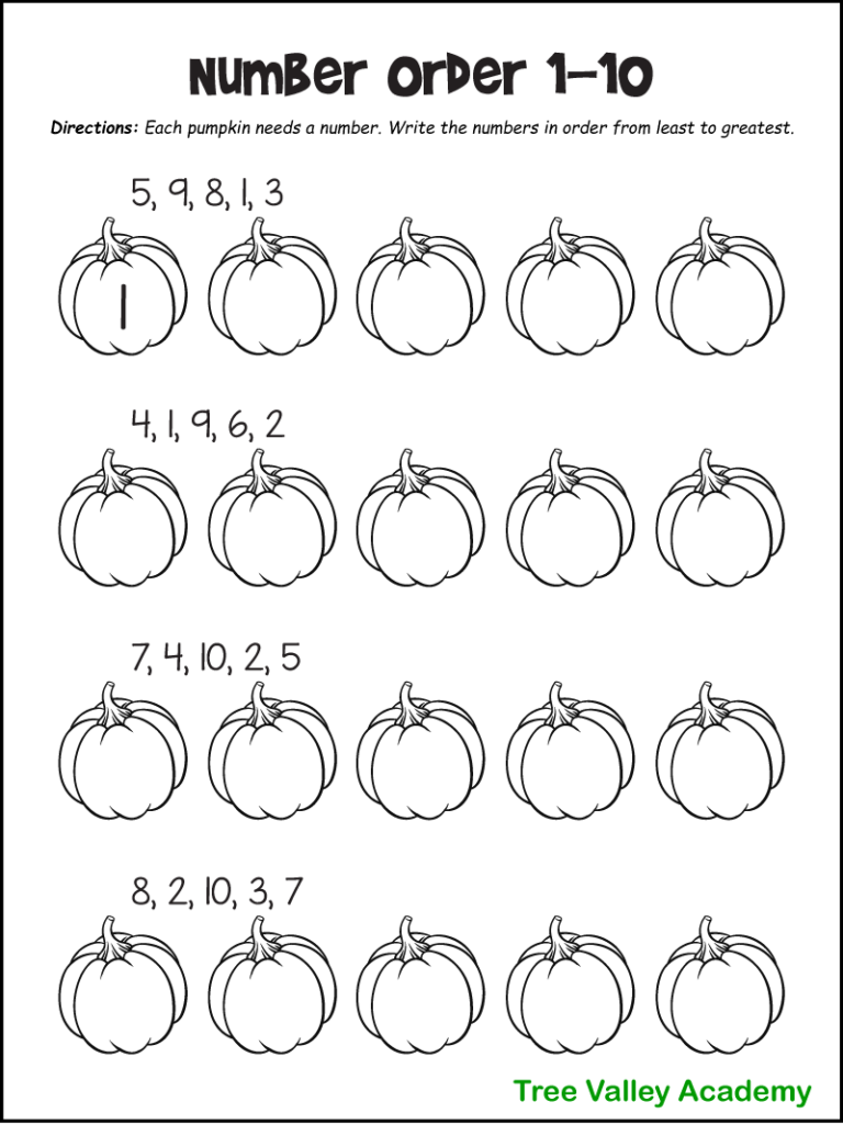 kindergarten printable math worksheets