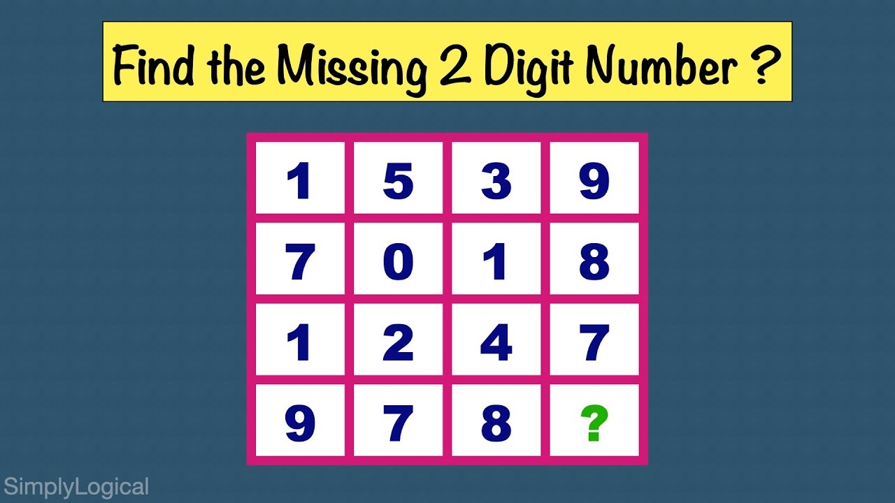 what number is missing from the table