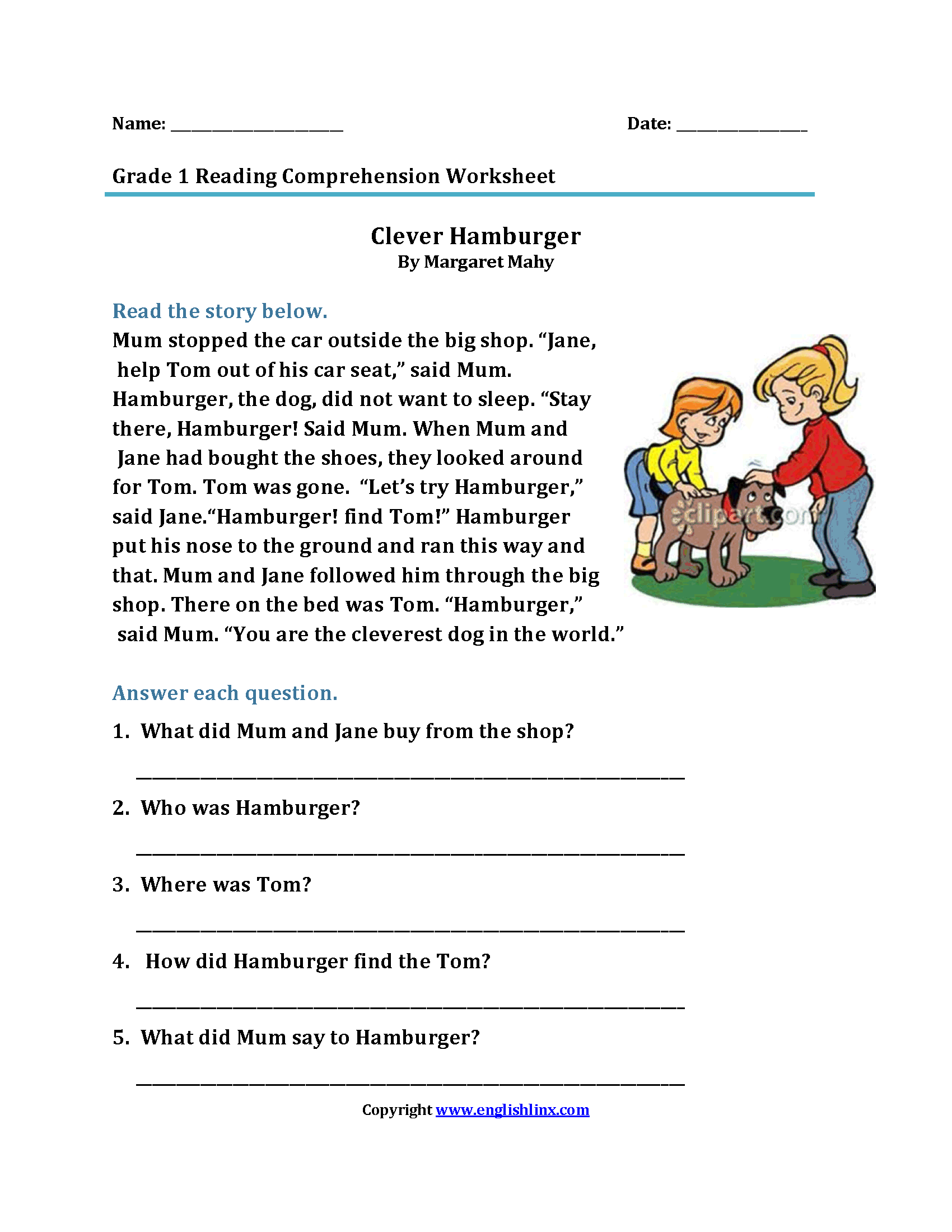 First Grade Reading Worksheets Improve Fluency Vocabulary