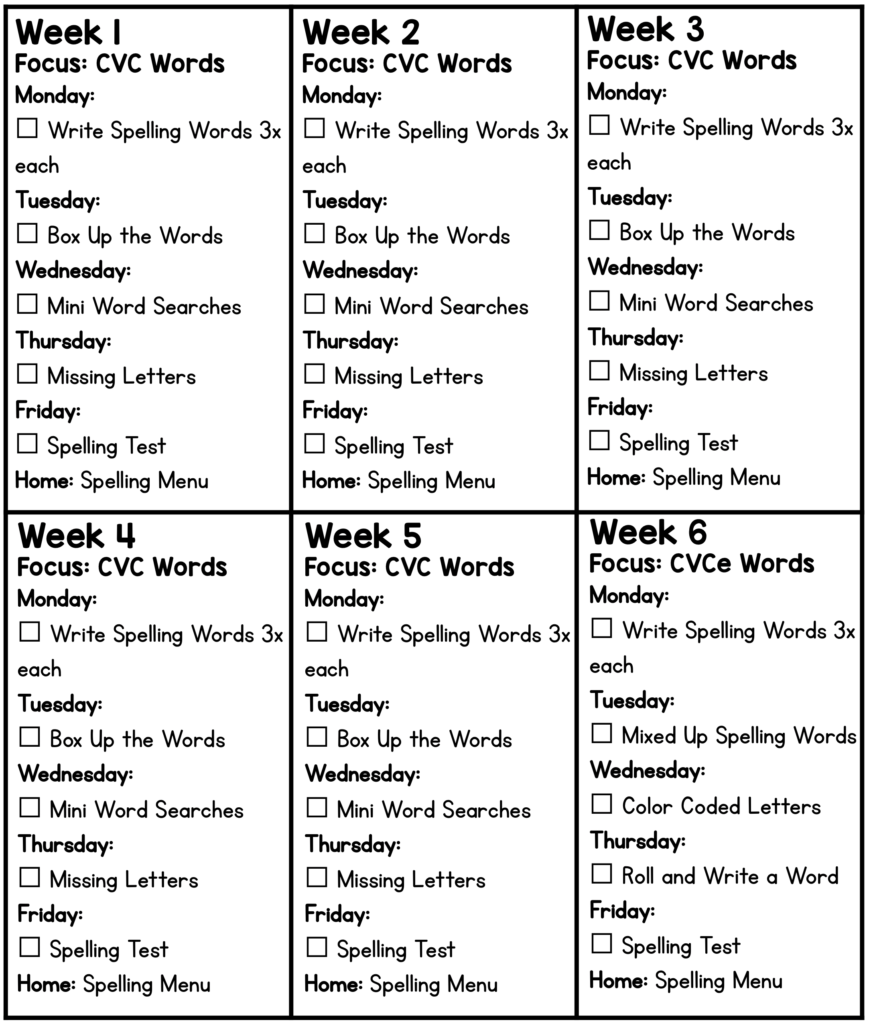 First Grade Spelling Packets Curriculum Fun And Simple 