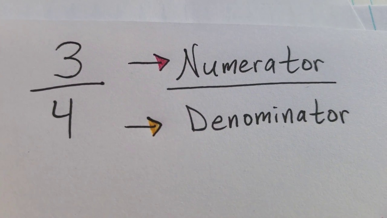 Fractions With Numerator And Denominator YouTube