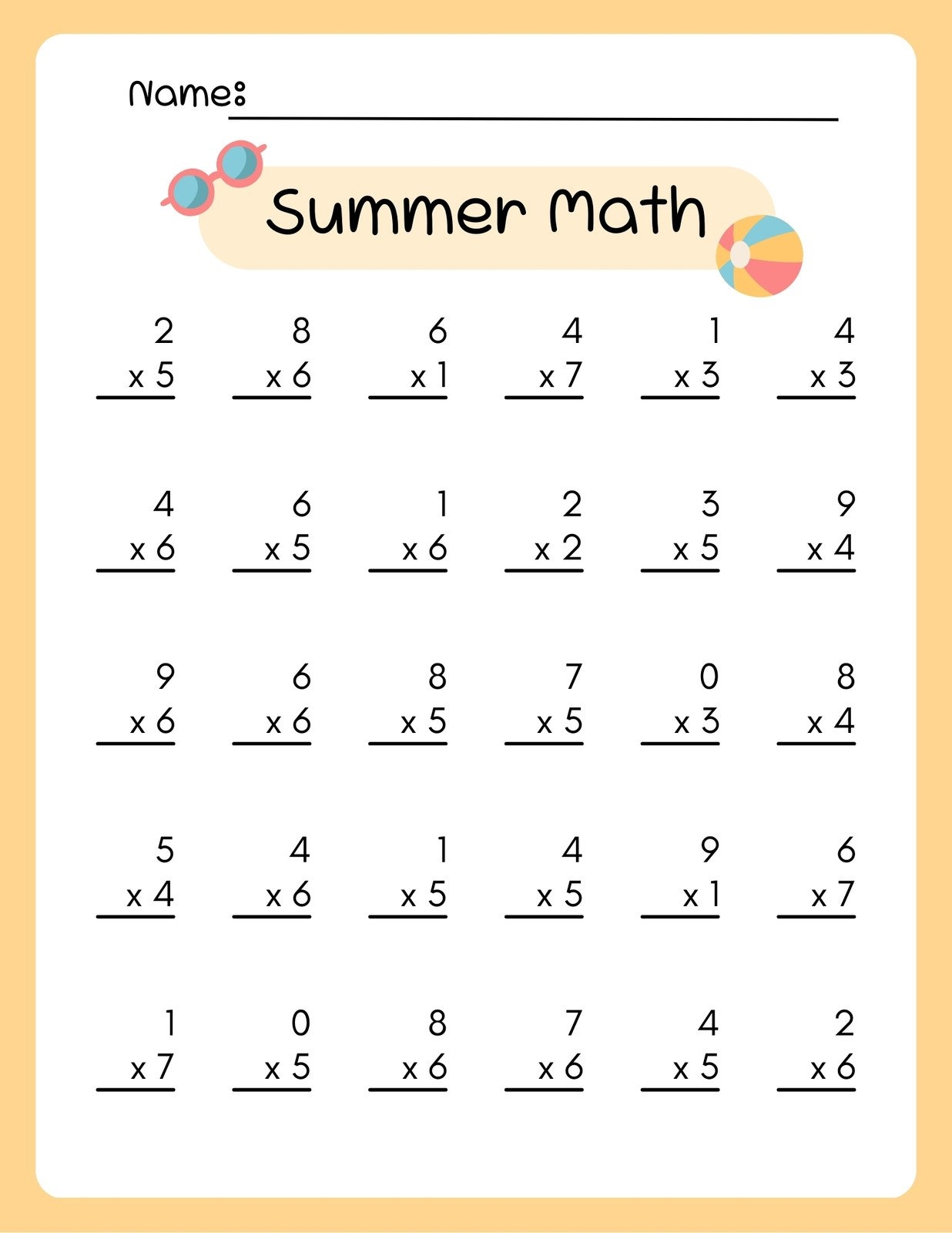 mathematics addition worksheet