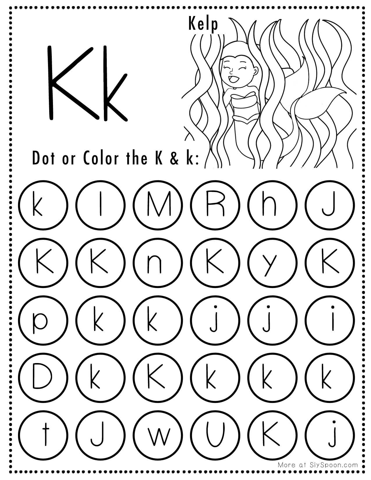 letter k worksheets