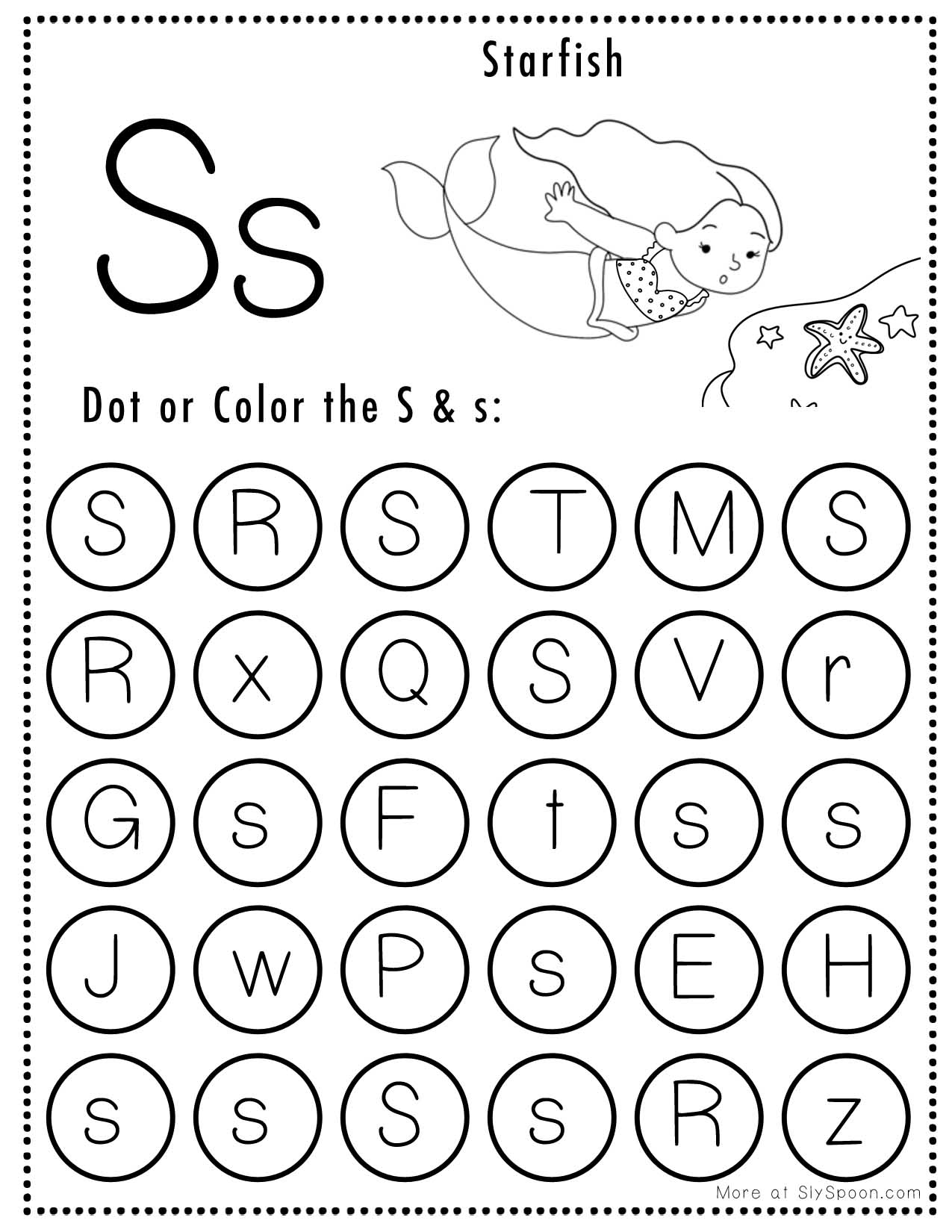 letter s worksheets