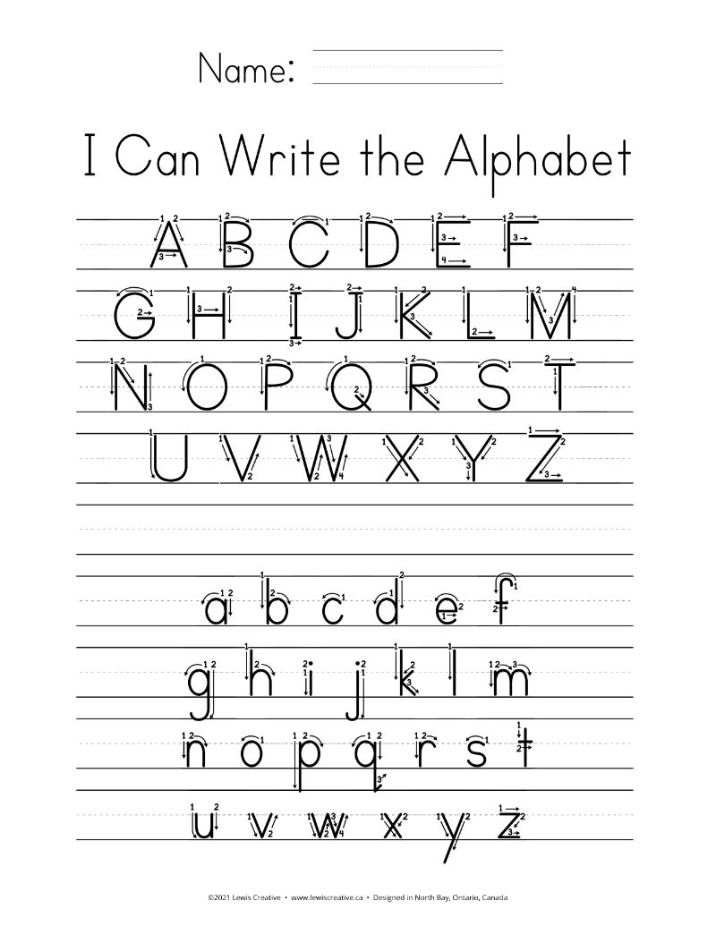 alphabet tracing worksheet free