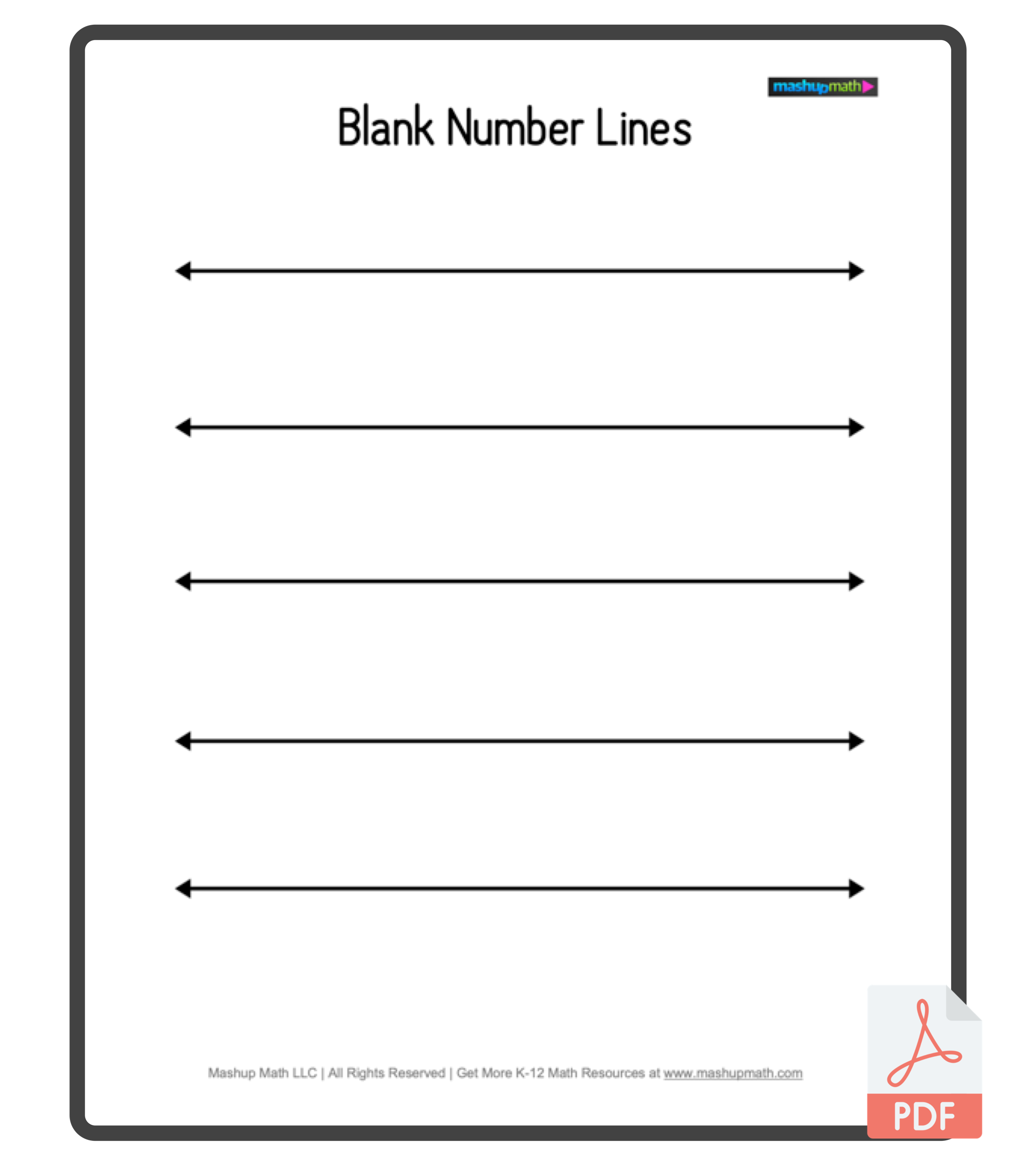 blank double number line