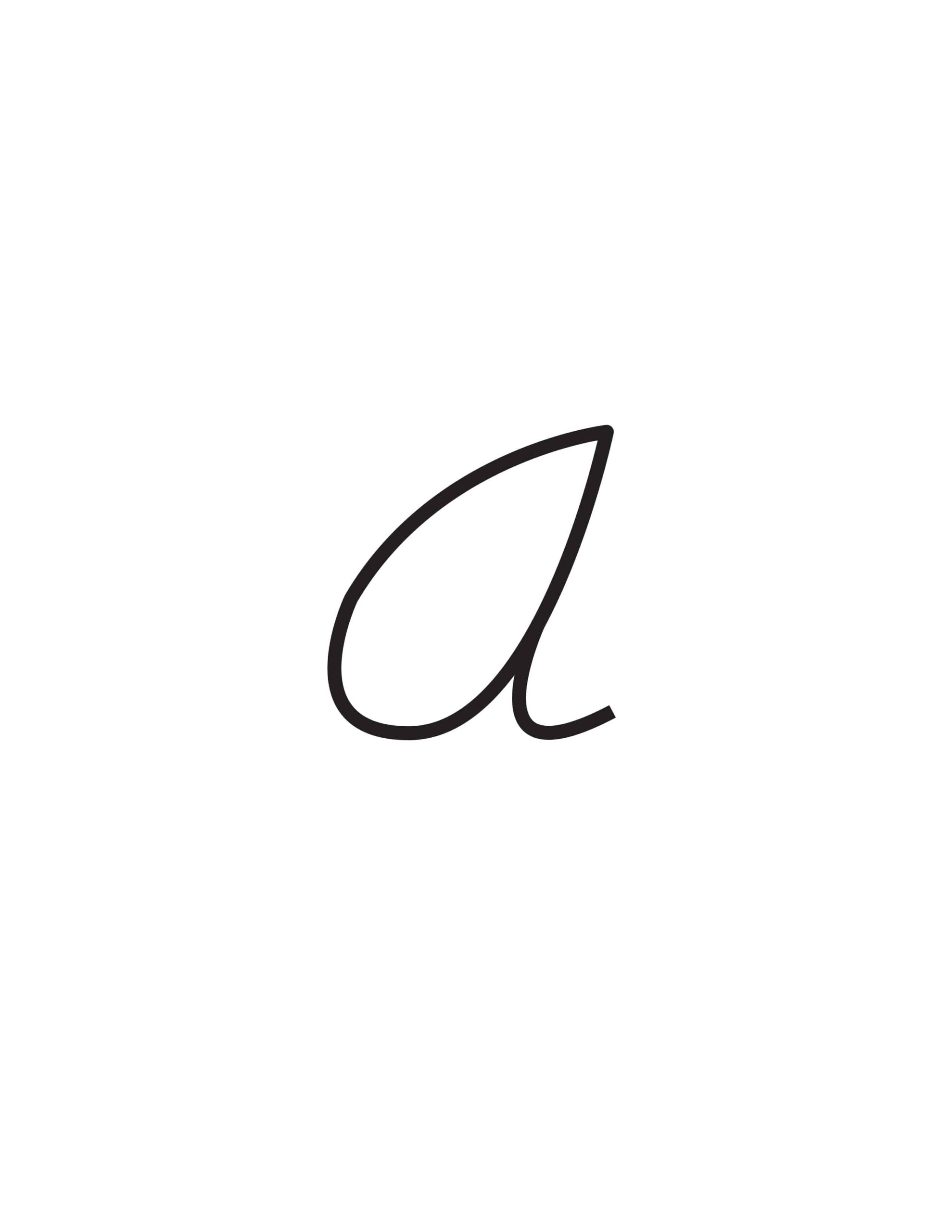 Free Cursive Letters Printable Capital A
