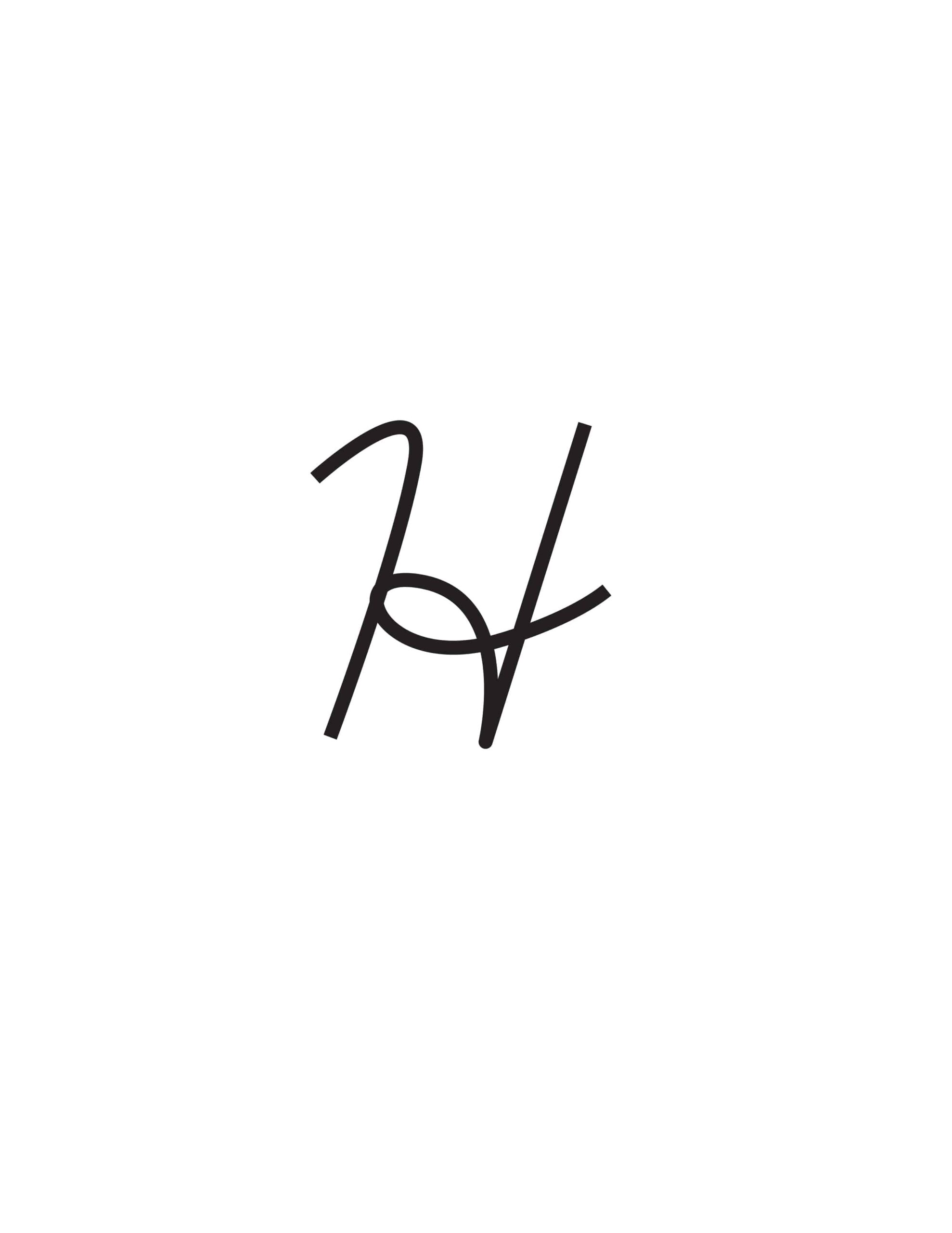 Free Cursive Letters Printable Capital H