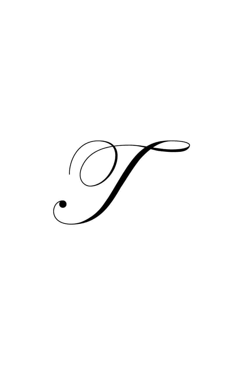 Free Cursive Letters Printable Royal Fancy Capital T