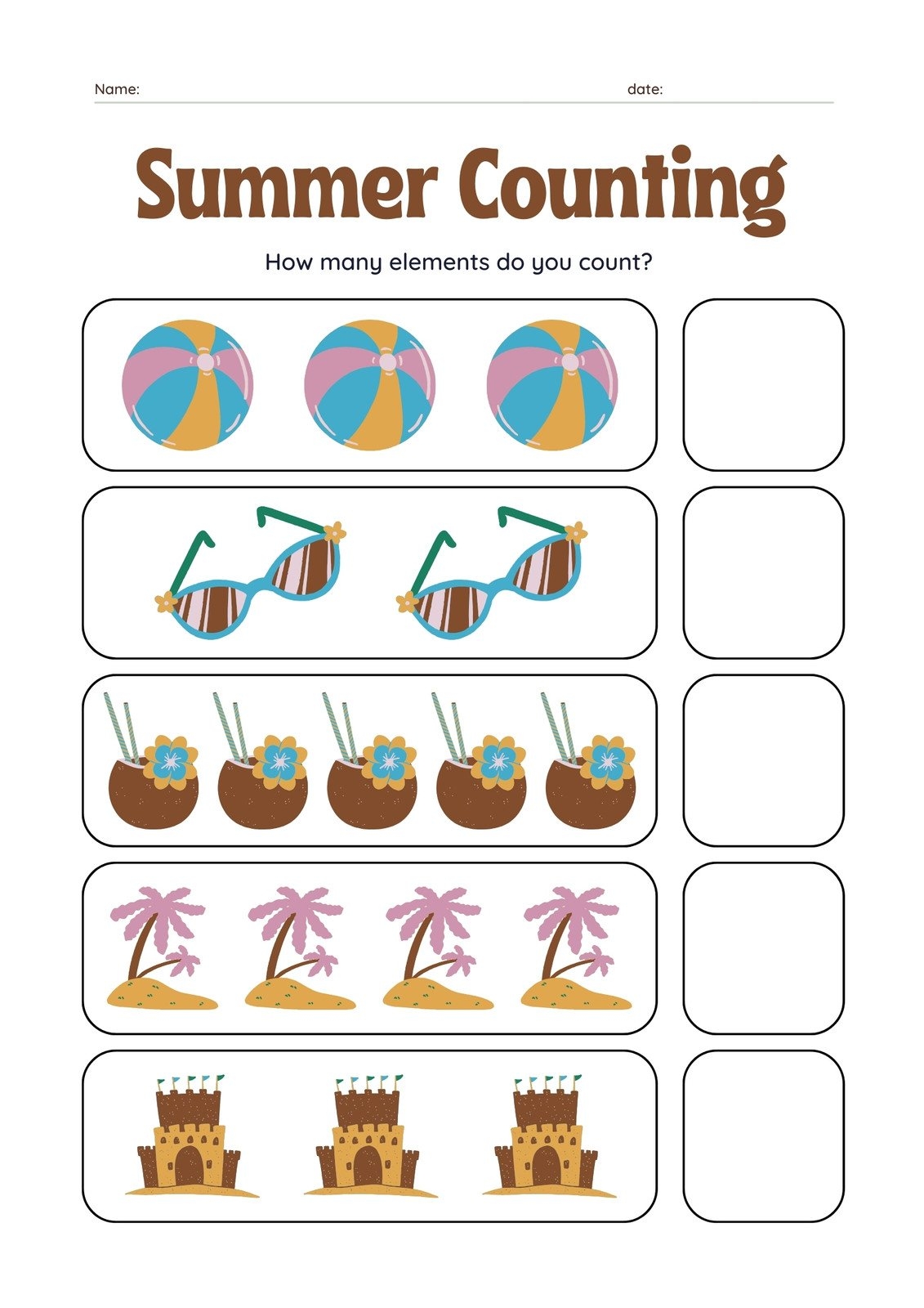 worksheet for kindergarten printable